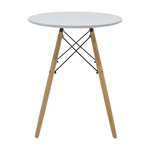 Τραπεζαρία Ezra-Julita Pakoworld σετ 3τεμ pp-mdf σε Γκρι-Λευκή-Φυσική Απόχρωση Φ60x73εκ