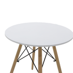 Τραπεζαρία Ezra-Julita Pakoworld σετ 3τεμ pp-mdf σε Γκρι-Λευκή-Φυσική Απόχρωση Φ60x73εκ