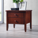 Κομοδίνο Juliene ι με Συρτάρια Καρυδί Rubberwood 50x44x46εκ