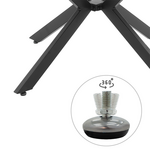 Tραπέζι Lydia Pakoworld mdf Επεκτεινόμενο Καρυδί-Μαύρο 120-160x120x79εκ