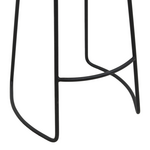 Σκαμπό Μπαρ Lamul Pakoworld Ξύλο Φτελιάς σε Καρυδί-Μαύρη Απόχρωση και Μέταλλο 48x42x71εκ