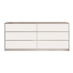 Συρταριέρα Kuanger Pakoworld Μελαμίνη σε Λευκή-Φυσική Απόχρωση 120x40x70εκ