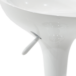 Σκαμπό Μπαρ Felice Pakoworld Πτυσσόμενο Λευκό-Βάση Χρωμίου 40x43x84εκ