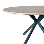 Τραπέζι Xuson Pakoworld Φυσικό mdf-Πόδι Μαύρο Μέταλλο Φ120x75εκ