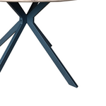 Τραπέζι Xuson Pakoworld Φυσικό mdf-Πόδι Μαύρο Μέταλλο Φ120x75εκ