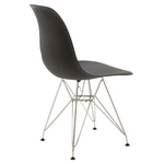 Καρέκλα Adelle Pakoworld pp Μαύρο-Inox Πόδι 46x55x81εκ