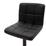 Σκαμπό Μπαρ Remina Pakoworld Πτυσσόμενο Μαύρο pu-Βάση Μαύρο Μέταλλο 44x44x112εκ