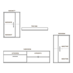 Σύνθετο Σαλονιού Zafira Pakoworld Sonoma-Λευκό 190x35x190εκ