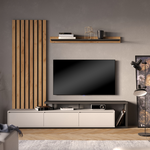 Σύνθετο Σαλονιού Claironse Pakoworld Ανθρακί Μελαμίνης 225x37.6x210εκ