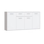 Συρταριέρα Drepen Pakoworld Μελαμίνη σε Λευκό Χρώμα 162.3x34.2x81.7εκ