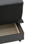 Καναπές-Κρεβάτι με Αποθηκευτικό Χώρο Τριθέσιος Romina Pakoworld Ανθρακί Ύφασμα 190x85x90εκ