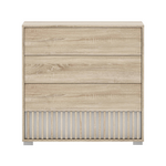 Συρταριέρα Bruse Pakoworld Μελαμίνη σε Sonoma-oak Απόχρωση 96.7x40.5x92.9εκ