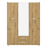 Ντουλάπα Rutenia Pakoworld Μελαμίνη σε oak Απόχρωση 155.7x54x203εκ