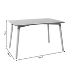 Τραπεζαρία Natali-Julita Pakoworld σετ 5τεμ Μαύρο-Φυσικό 120x80x76εκ