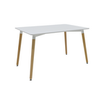 Tραπεζαρία Natali-Gaston σετ 5τμχ Λευκό σε Απόχρωση Λευκό-Φυσικό 120x80x73εκ