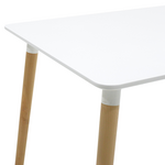 Tραπεζαρία Natali-Gaston σετ 5τμχ Λευκό σε Απόχρωση Λευκό-Φυσικό 120x80x73εκ