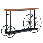 Κονσόλα Bike Pakoworld Χρώμα Μαύρο-Καρυδί 148x28x85εκ