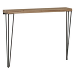 Κονσόλα Tetty Pakoworld Καρυδί-Μαύρο 90x14x75εκ