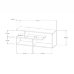 Έπιπλο Τηλεόρασης Waldo Pakoworld Φυσικό Μελαμίνης 100x29,5x40εκ