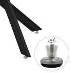 Τραπέζι Antoro Pakoworld Γυαλί και Μεταλλικά Πόδια σε Μαύρη Απόχρωση Φ80x75εκ