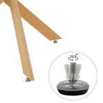 Τραπέζι Antoro Pakoworld Γυαλί και Μεταλλικά Πόδια σε Φυσική Απόχρωση Φ80x75εκ