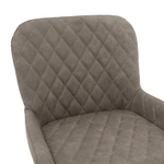 Σκαμπό bar Delicacy Pakoworld Μεταλλικό Μαύρο-Ύφασμα Antique Γκρι-Καφέ Antique