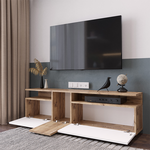Έπιπλο Τηλεόρασης Elana Pakoworld Sonoma-Λευκό 150x29.5x46.3εκ