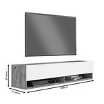 Έπιπλο Τηλεόρασης Επιτοίχιο Roscoe Pakoworld Sonoma 140x31.6x29.6εκ