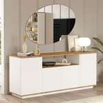 Μπουφές Placefol Pakoworld Μελαμίνης Λευκό-Φυσικό 180x44.5x75εκ