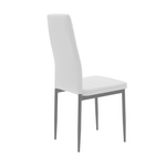 Καρέκλα Parker Pakoworld Μέταλλο-pu Λευκό-Γκρι Πόδι 42x48x98εκ
