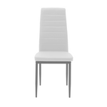 Καρέκλα Parker Pakoworld Μέταλλο-pu Λευκό-Γκρι Πόδι 42x48x98εκ