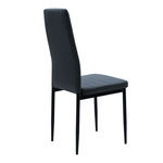 Καρέκλα Parker Pakoworld pu Ανθρακί-Μαύρο Πόδι 42x48x98εκ