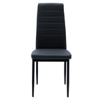 Καρέκλα Parker Pakoworld pu Ανθρακί-Μαύρο Πόδι 42x48x98εκ