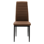 Καρέκλα Parker Pakoworld pu Cappuccino-Μαύρο Πόδι 42x48x98εκ