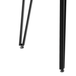 Τραπέζι Izzac Pakoworld Επιφάνεια mdf Sonoma-Πόδι Μαύρο Μέταλλο 140x80x76εκ