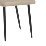 Καρέκλα Azori Pakoworld Γκρι-Μπεζ Βελούδο-Πόδι Μαύρο Μέταλλο 49x55x85εκ