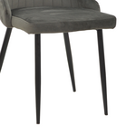 Καρέκλα Azori Pakoworld Ανθρακί Βελούδο-Πόδι Μαύρο Μέταλλο 49x55x85εκ