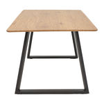 Τραπέζι Winor Pakoworld Φυσικό mdf-Πόδι Μαύρο Μεταλλικό 160x90x75εκ