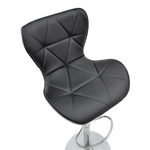 Σκαμπό Μπαρ Jorine Pakoworld Πτυσσόμενο Μαύρο pu-Βάση Χρωμίου 53x44x114εκ