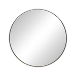 Καθρέπτης Nhaos Inart Μαύρο Αλουμίνιο Φ60x2.5εκ