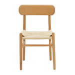 Καρέκλα Thomas Pakoworld Ξύλο Οξιάς Φυσικό-Έδρα Φυσικό Σχοινί 44x36x79εκ