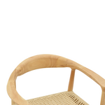 Πολυθρόνα Juvan Pakoworld Φυσικό Rubberwood 64x53x77εκ