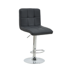 Σκαμπό Μπαρ Remina Pakoworld Πτυσσόμενο Μαύρο pu-Βάση Χρωμίου 44x44x112εκ