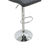 Σκαμπό Μπαρ Remina Pakoworld Πτυσσόμενο Μαύρο pu-Βάση Χρωμίου 44x44x112εκ