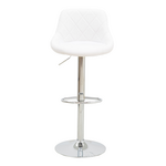 Σκαμπό Μπαρ Boronez Pakoworld Πτυσσόμενο Λευκό pu-Βάση Χρωμίου 47x49x112εκ