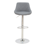 Σκαμπό Μπαρ Boronez Pakoworld Πτυσσόμενο Γκρι pu-Βάση Χρωμίου 47x49x112εκ