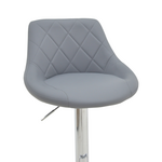 Σκαμπό Μπαρ Boronez Pakoworld Πτυσσόμενο Γκρι pu-Βάση Χρωμίου 47x49x112εκ