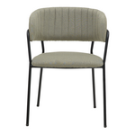 Καρέκλα Morel Pakoworld Γκρι Ύφασμα-Πόδι Μαύρο Μέταλλο 55x55x76εκ