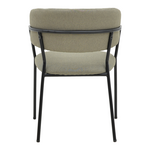 Καρέκλα Morel Pakoworld Γκρι Ύφασμα-Πόδι Μαύρο Μέταλλο 55x55x76εκ