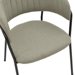 Καρέκλα Morel Pakoworld Γκρι Ύφασμα-Πόδι Μαύρο Μέταλλο 55x55x76εκ